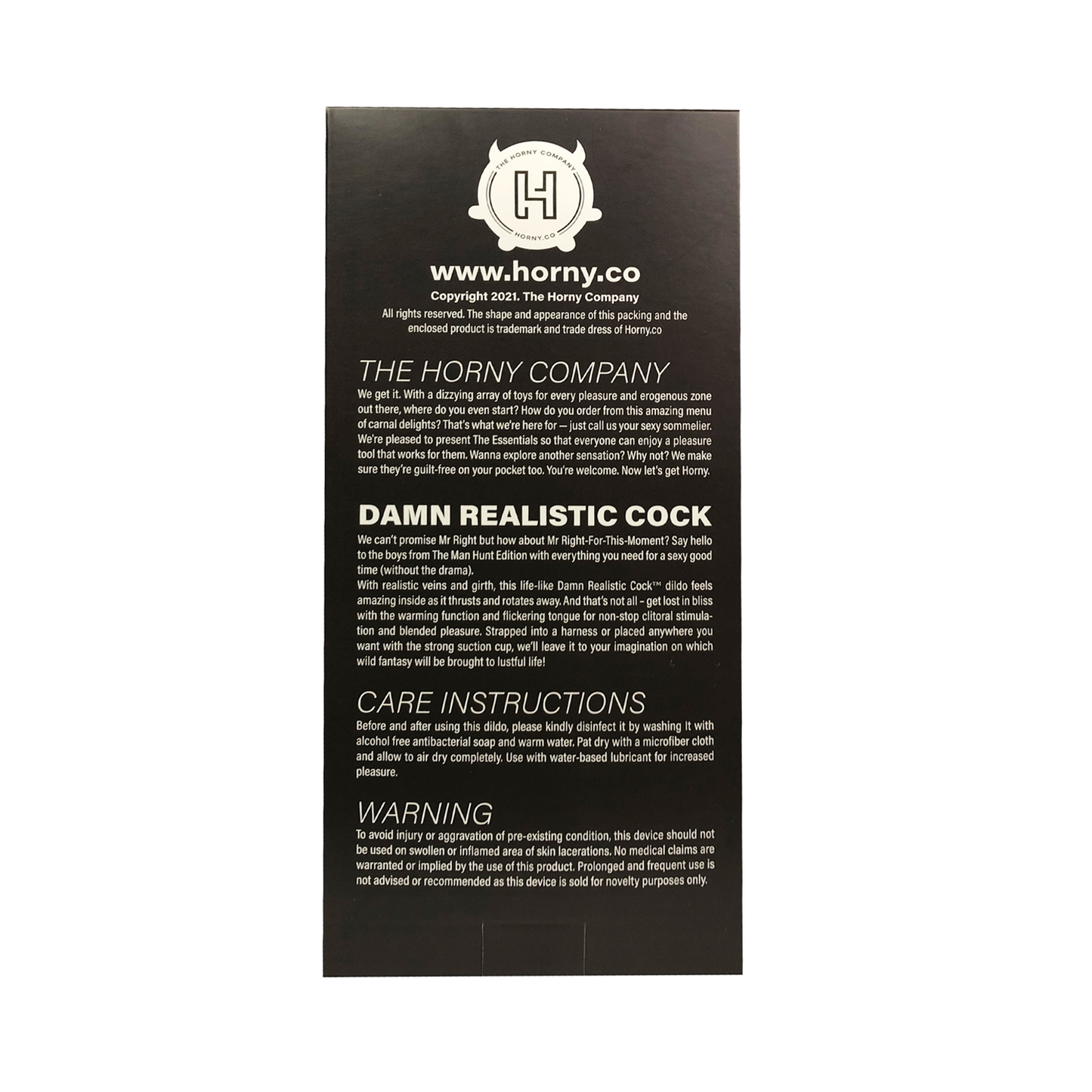 The Horny Company - Denzel Damn Realistic Rechargeable Thrusting & Rotating Dildo with Flickering Tongue 9" with Remote Control