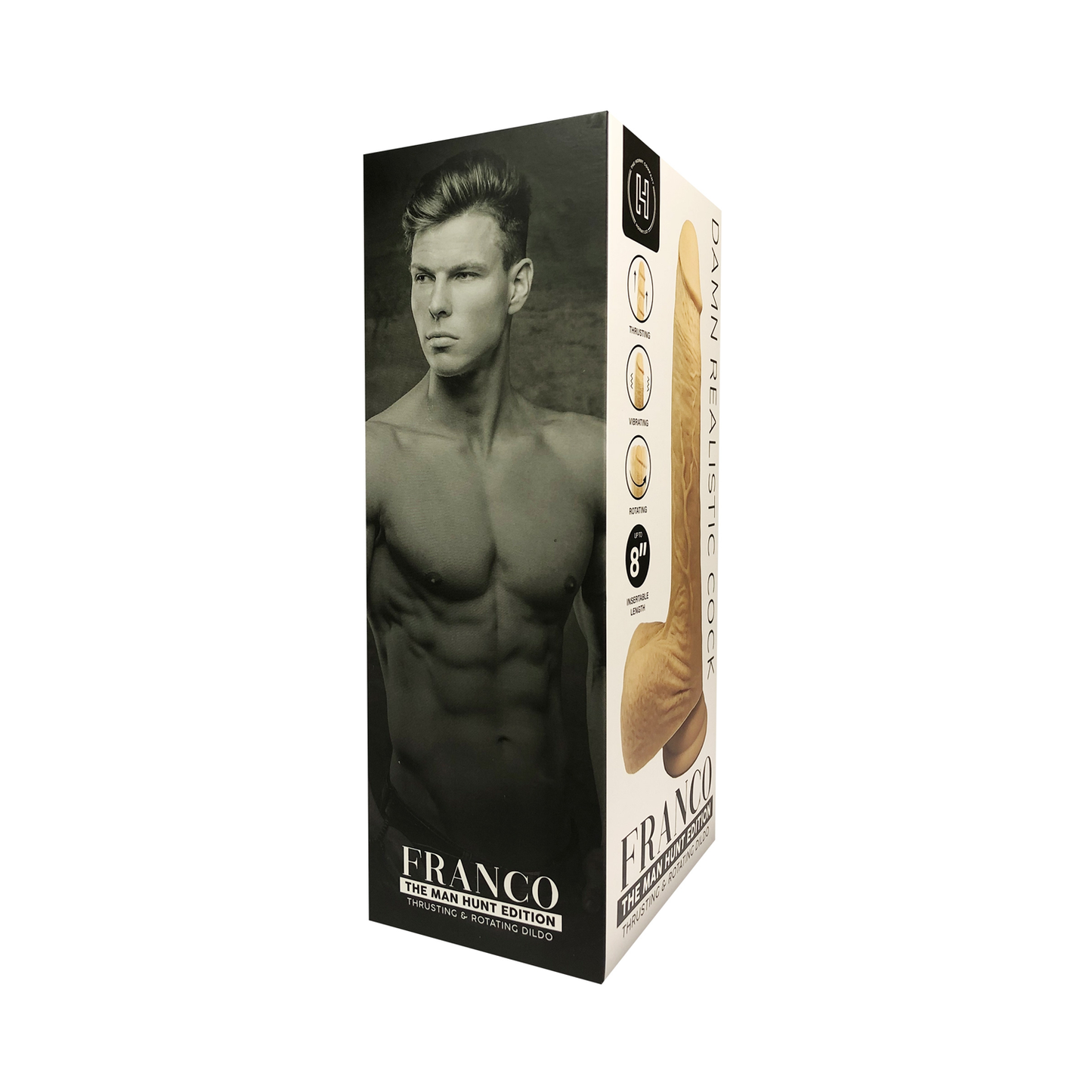 The Horny Company - Franco Damn Realistic Thrusting & Rotating Dildo 8" with Remote Control