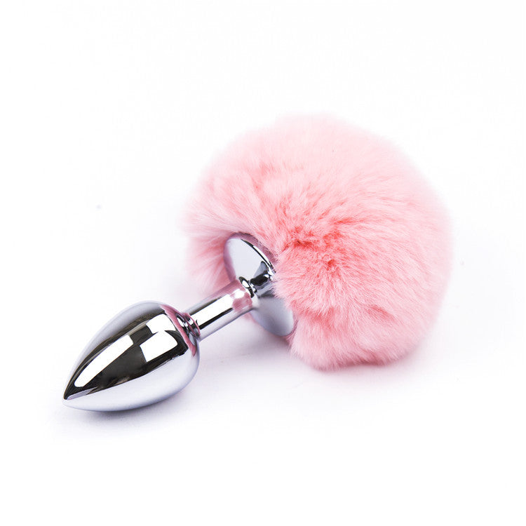 The Horny Company - Black Dragon Aluminium Bunny Tail Metal Butt Plug