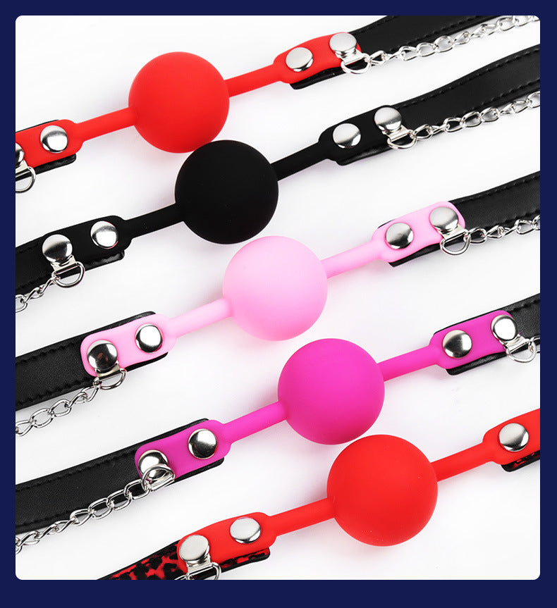 The Horny Company - Black Dragon Bondage Ball Gag Red with Nipple Clamps