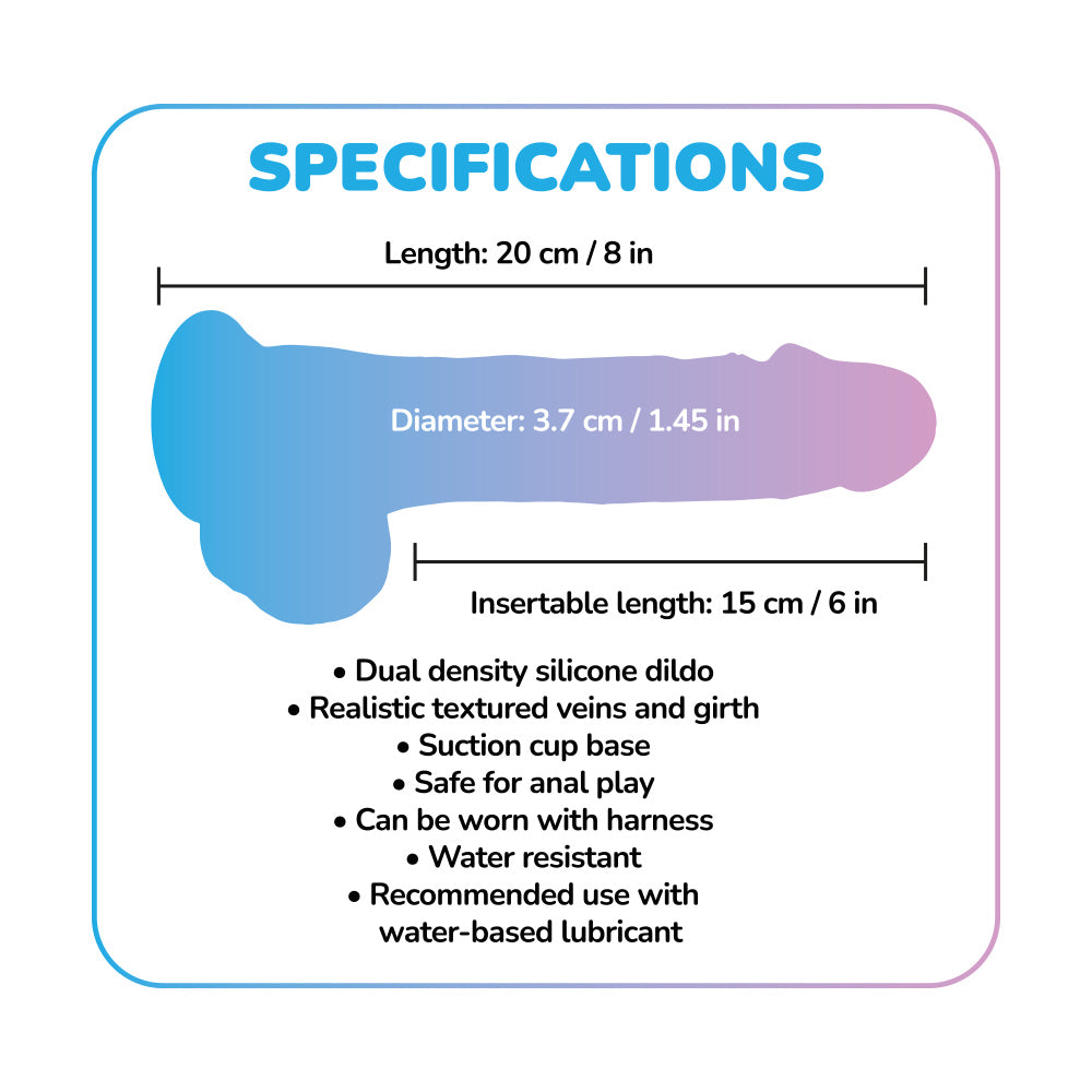 The Horny Company - Damn Realistic Cock 6" Dual Density Silicone Dildo