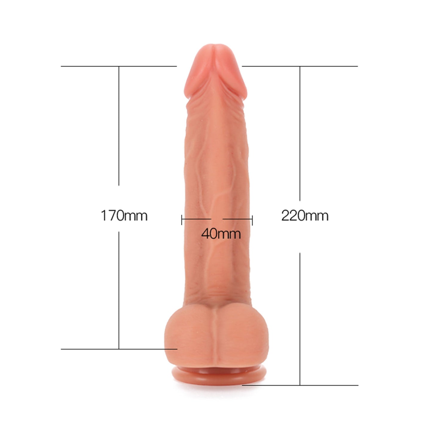 Damn Realistic Cock - 7-inch Dual Density Silicone Dildo