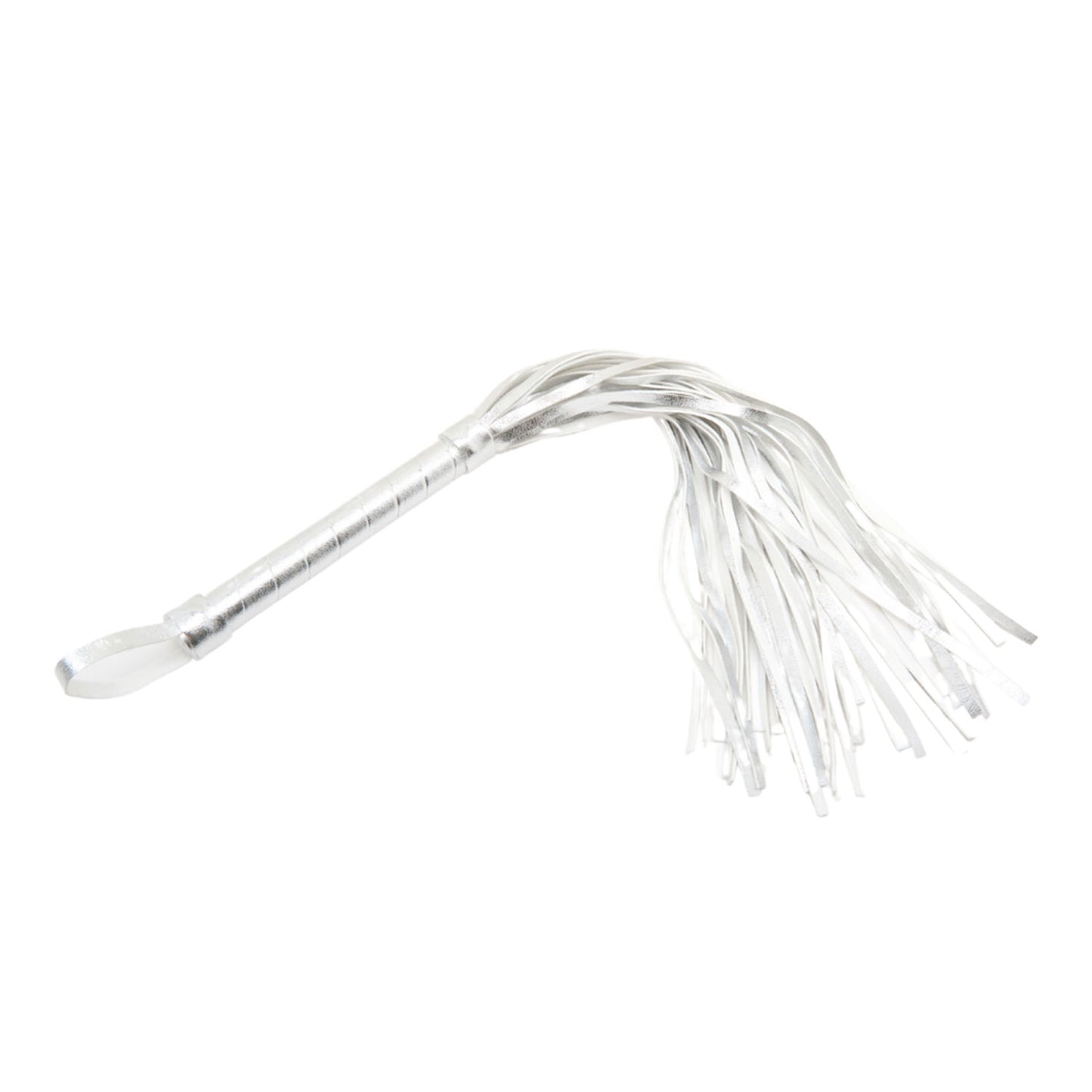 SM Club - PU Leather Bondage Whip Silver
