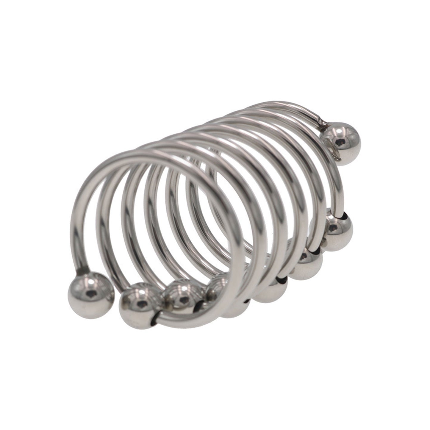The Horny Company - Black Dragon Spiral Metal Penis Ring with Beads 30 mm