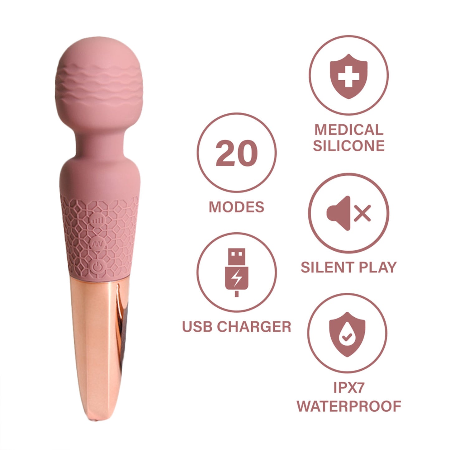Blush Blossom - Vibrating Magical Wand Clitoral Massager