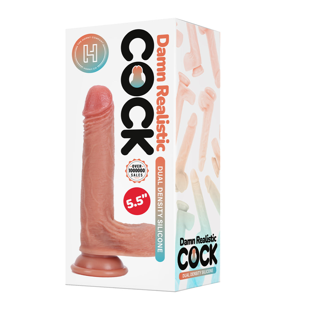 The Horny Company - Damn Realistic 5.5" Suction Cup Dual Density Silicone Dildo