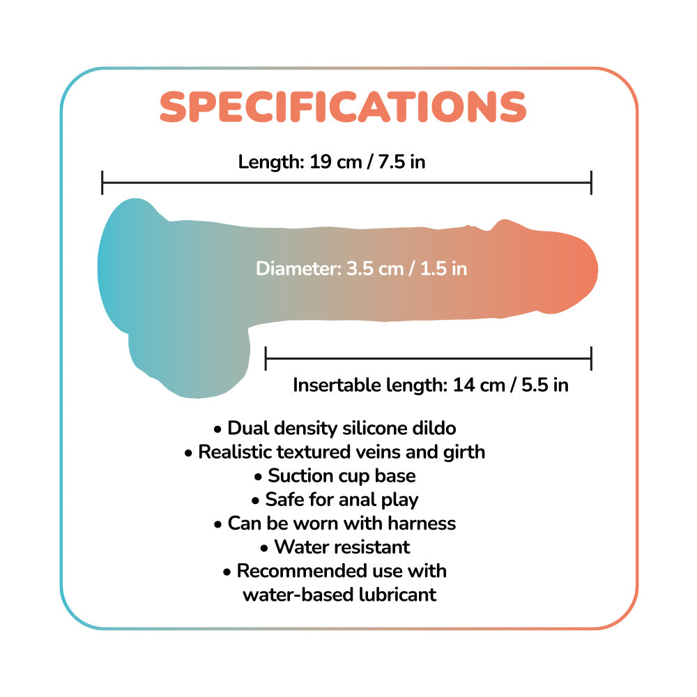 The Horny Company - Damn Realistic 5.5" Suction Cup Dual Density Silicone Dildo