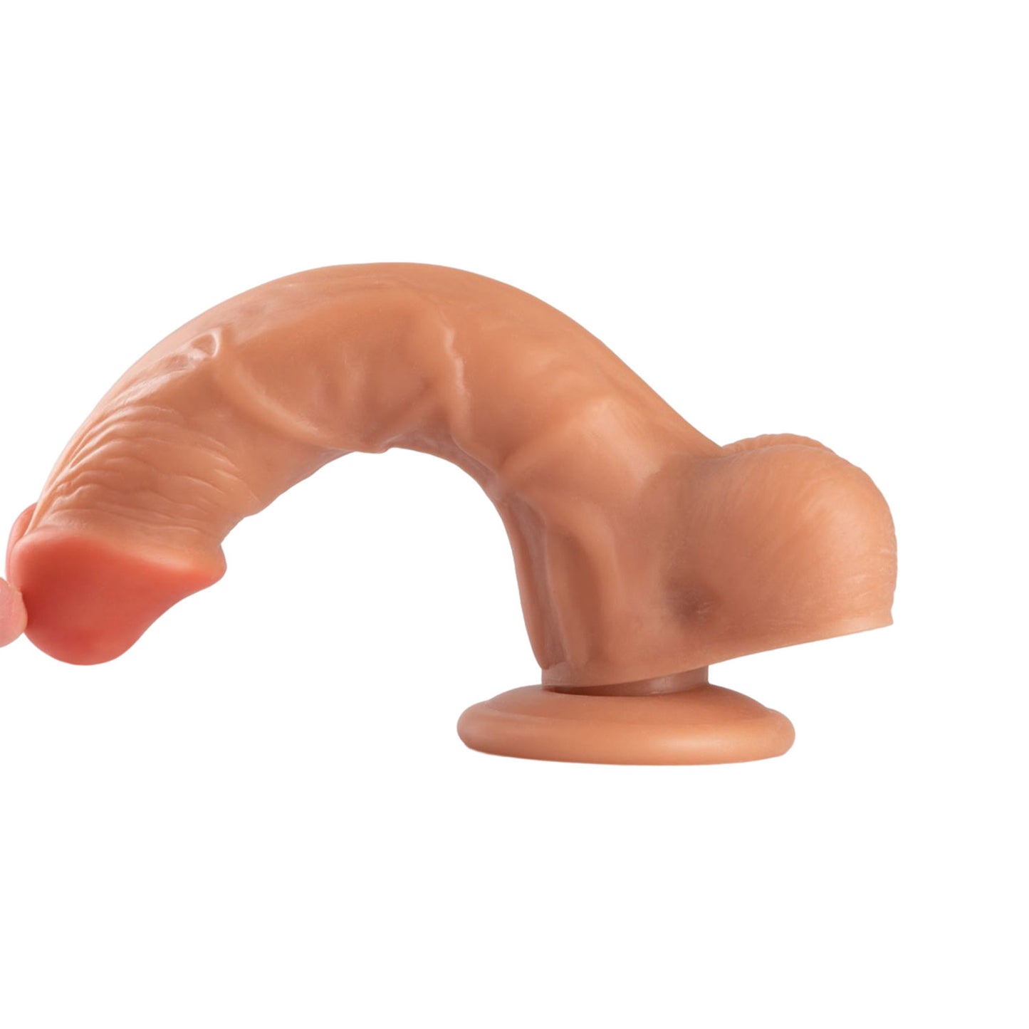 The Horny Company - No Frills Dildo 20cm x 3.8cm Suction Cup Dong Flesh