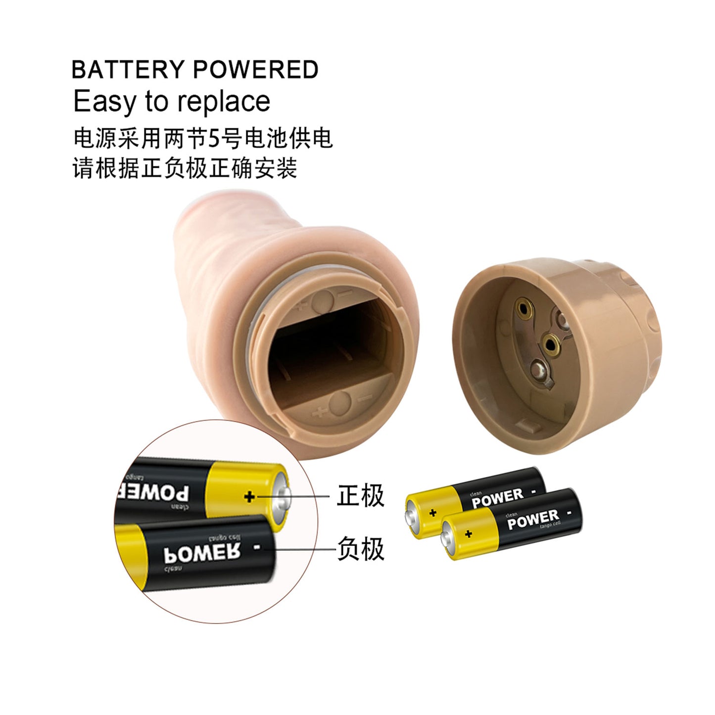 The Horny Company - No Frills Dildo 22.5cm x 4cm Vibrating Dong Flesh