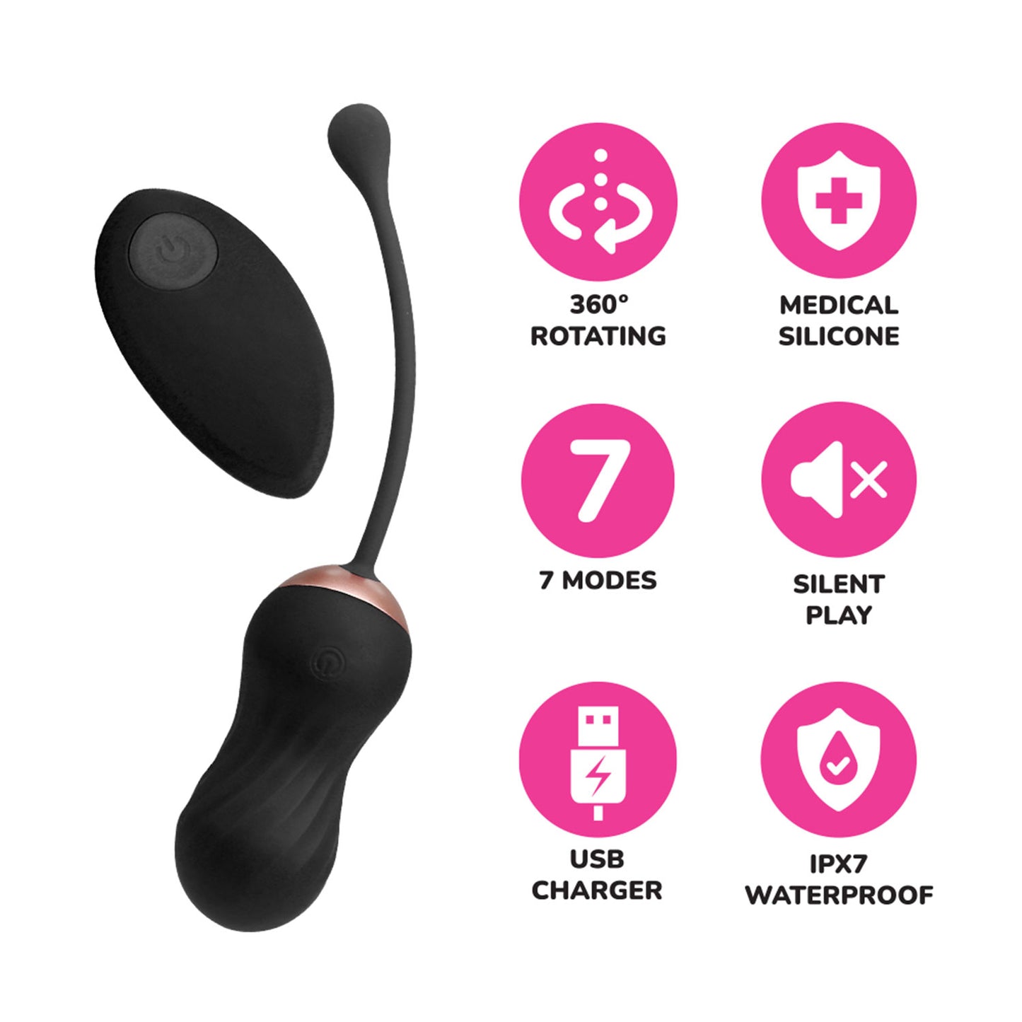 The Horny Company - Funky Fantasy Remote Controlled Rotating Egg Vibrator