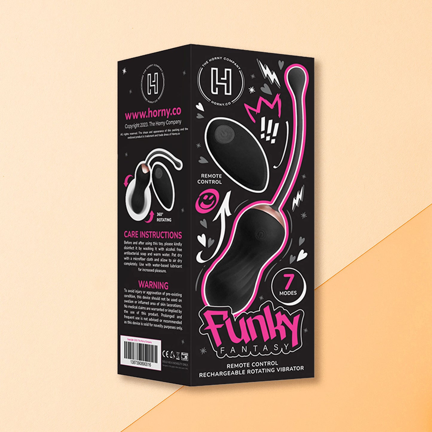 The Horny Company - Funky Fantasy Remote Controlled Rotating Egg Vibrator