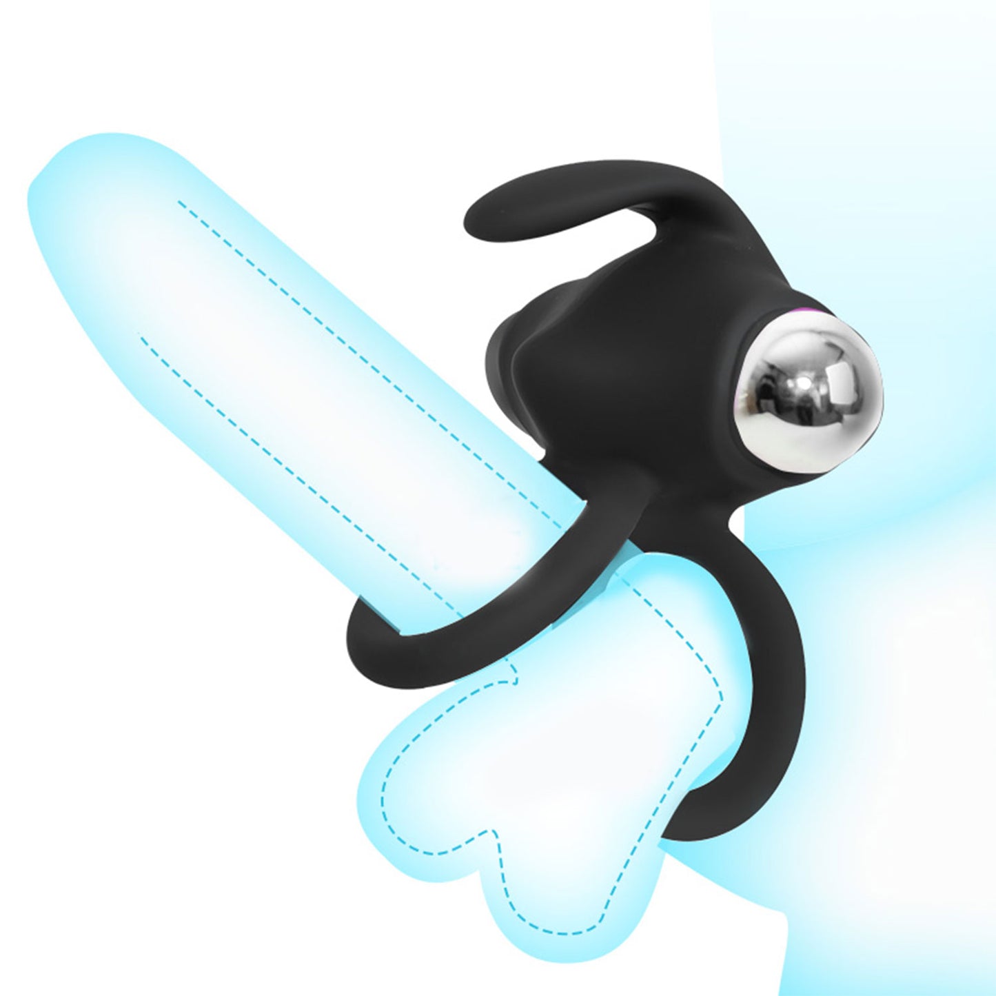 The Horny Company - John O BOOST Rechargeable Vibrating Tongue Dual Cock Ring