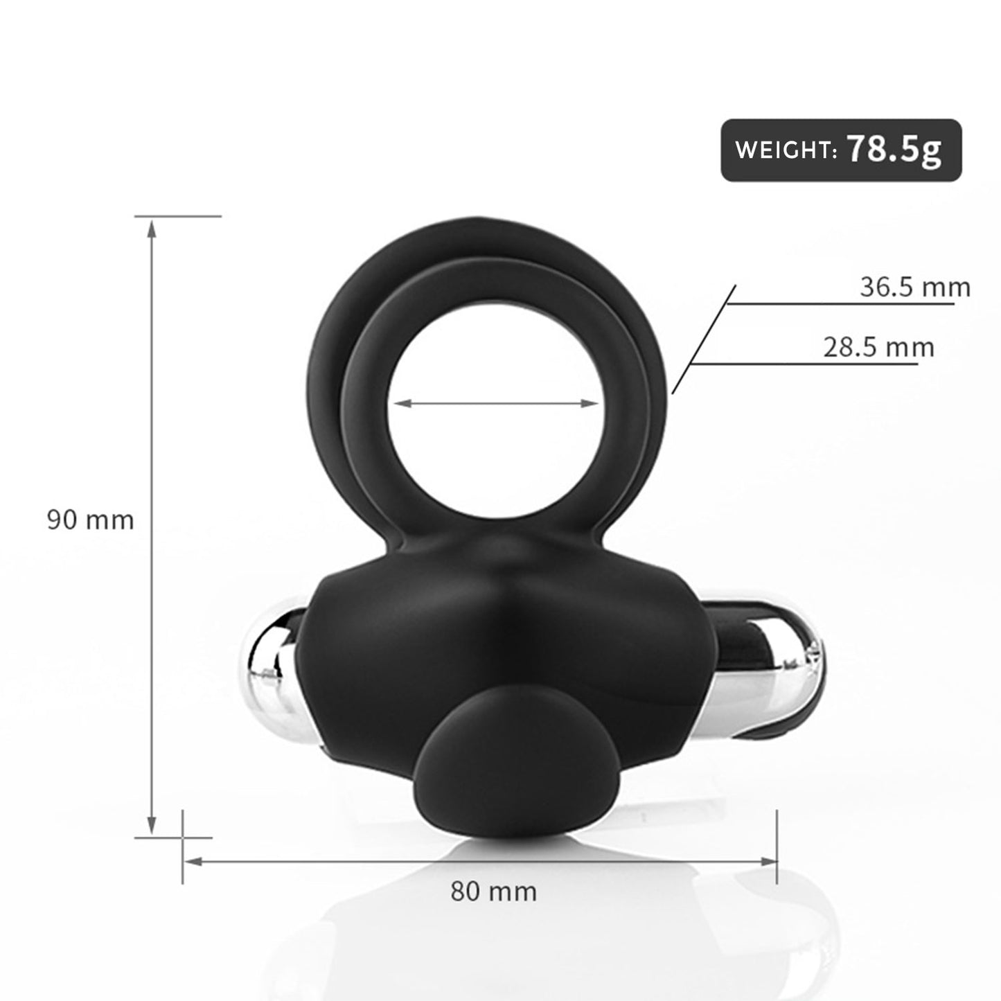 The Horny Company - John O BOOST Rechargeable Vibrating Tongue Dual Cock Ring