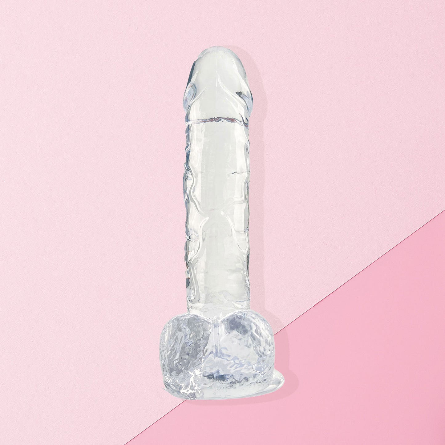 The Horny Company - No Frills Dildo 15.5cm x 3.5cm Suction Cup Dong with Balls Clear