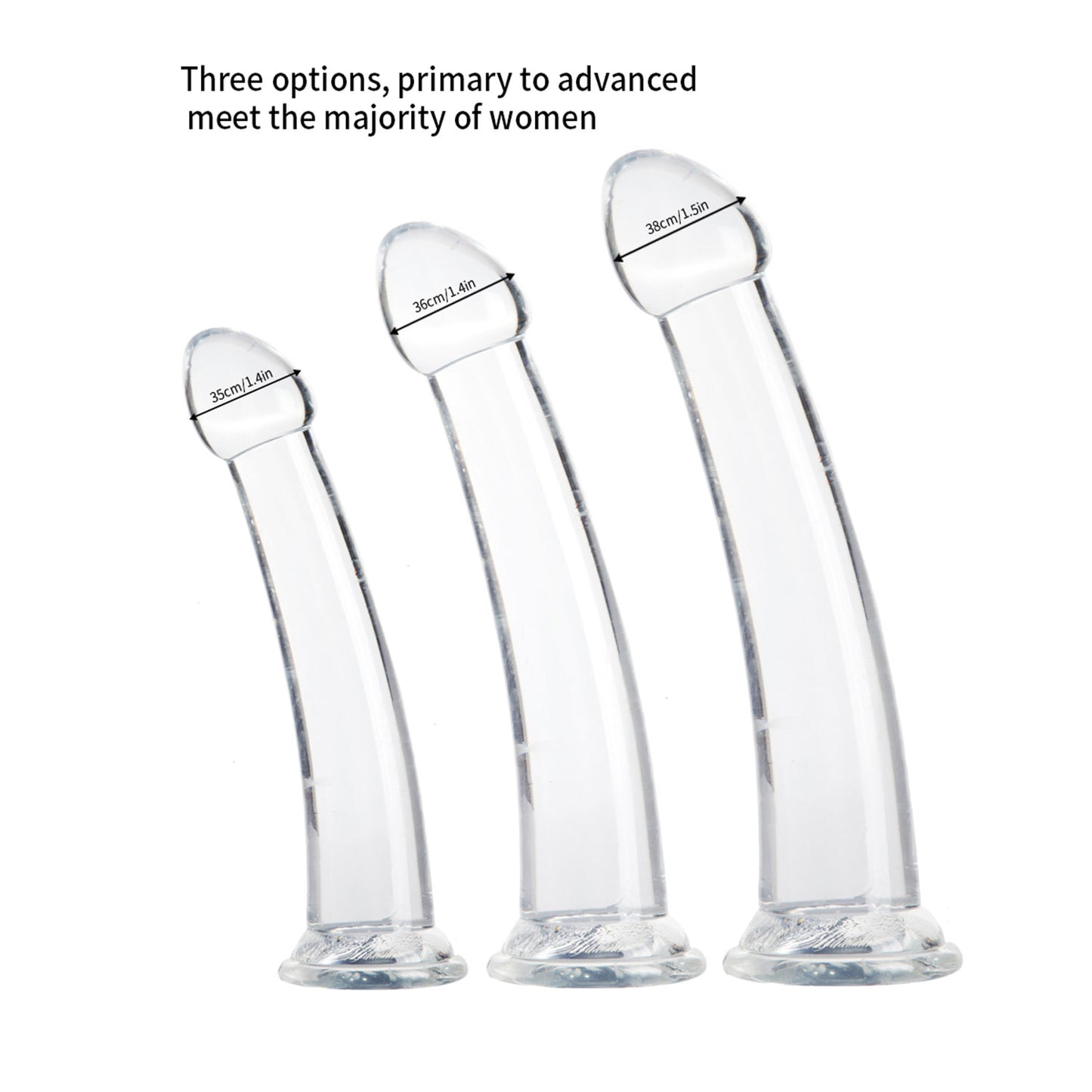 The Horny Company - No Frills Dildo 21cm x 3.6cm Smooth Suction Cup Dong Clear