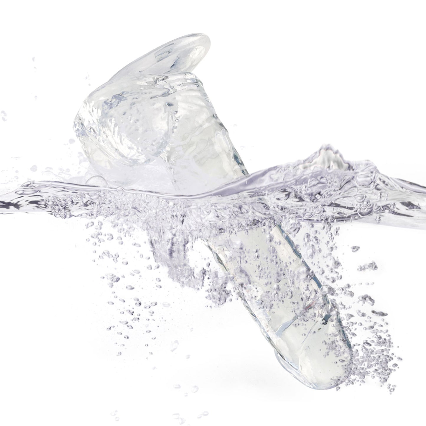 The Horny Company - No Frills Dildo 20.5cm x 3.8cm Suction Cup Dong with Balls Clear