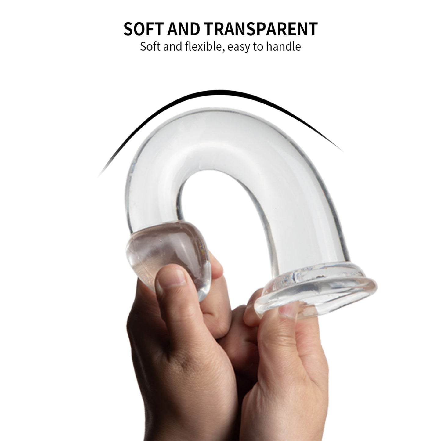 The Horny Company - No Frills Dildo 17cm x 3.3cm Smooth Suction Cup Dong Clear