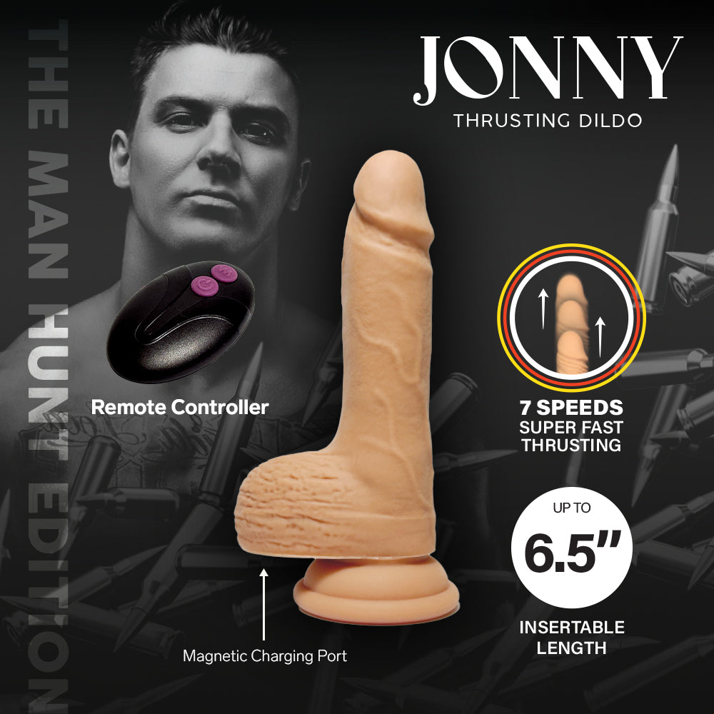 The Horny Company - Jonny Damn Realistic Rechargeable Thrusting Dildo The Horny Company - Jonny Damn Realistic Rechargeable Thrusting Dildo