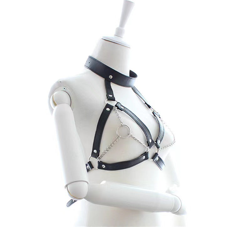 The Horny Company - Black Dragon Bondage Cupless Breast Harness Black