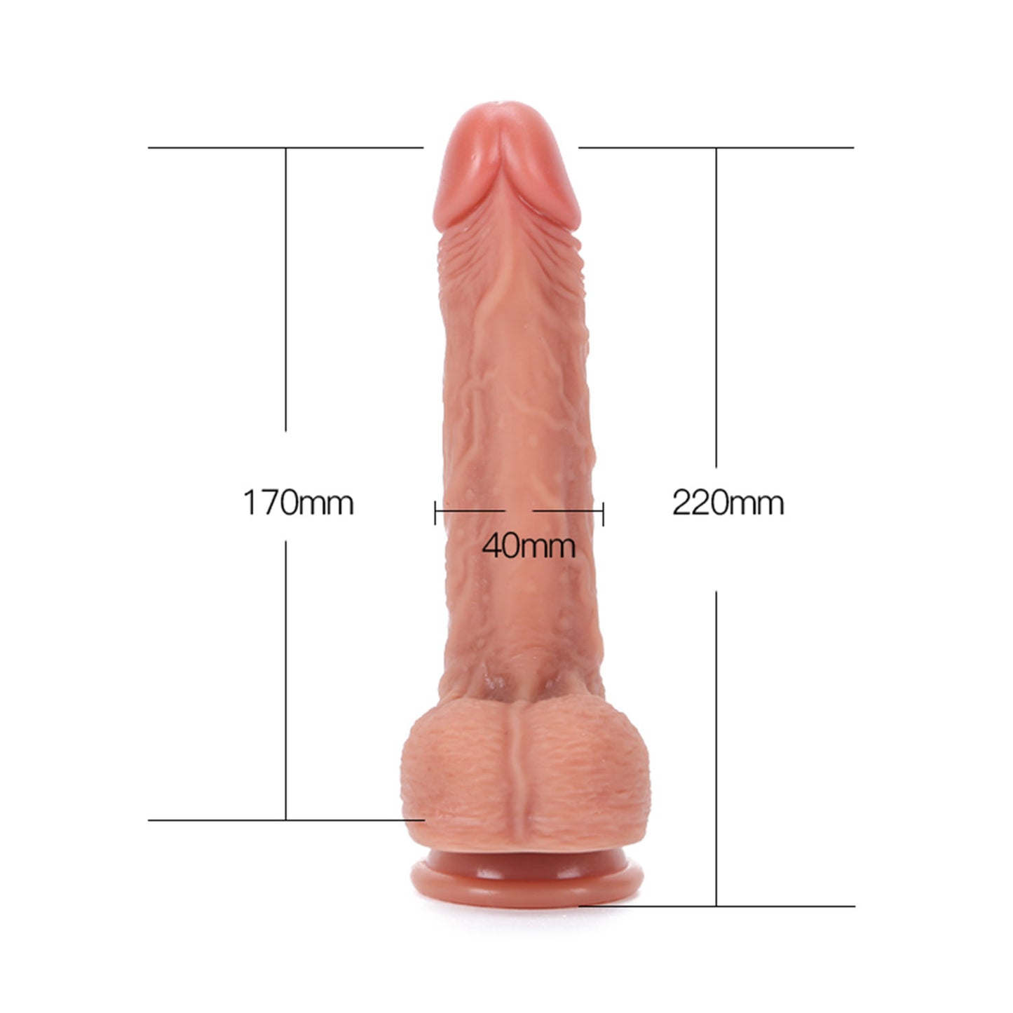 The Horny Company - Damn Realistic Cock 7" Bendable Dual Density Silicone Dildo