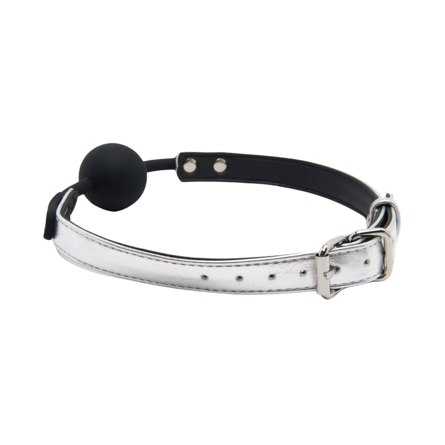 SM Club - Silicone Ball Gag Silver