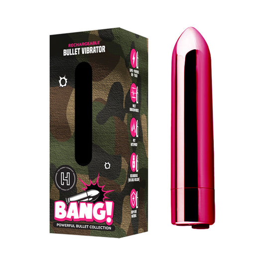 The Horny Company - Bang! Rechargeable Pointed Bullet Vibrator Hot Pink