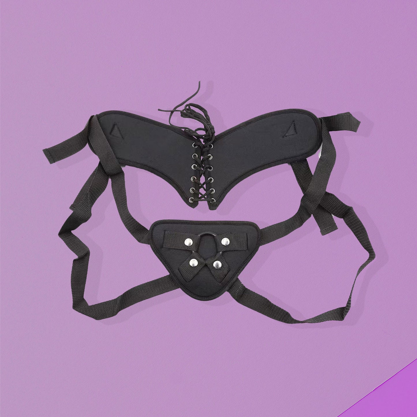 The Horny Company - Black Dragon Strap-on Harness with Lace Details