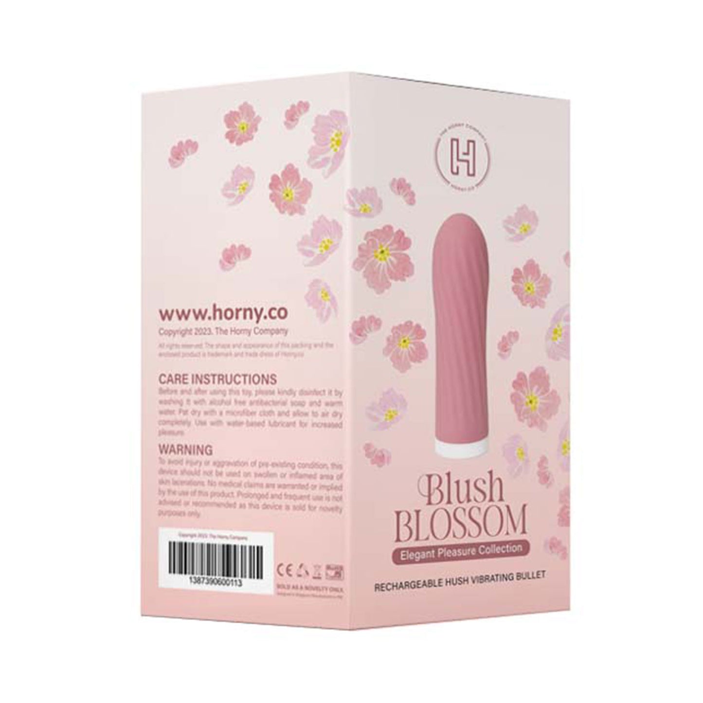 The Horny Company - Blush Blossom Collection Rechargeable Hush Vibrating Bullet
