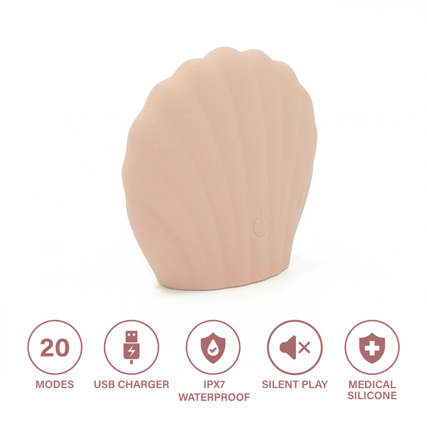 The Horny Company - Blush Blossom Collection Rechargeable Mermaid Vibrating Seashell Massager