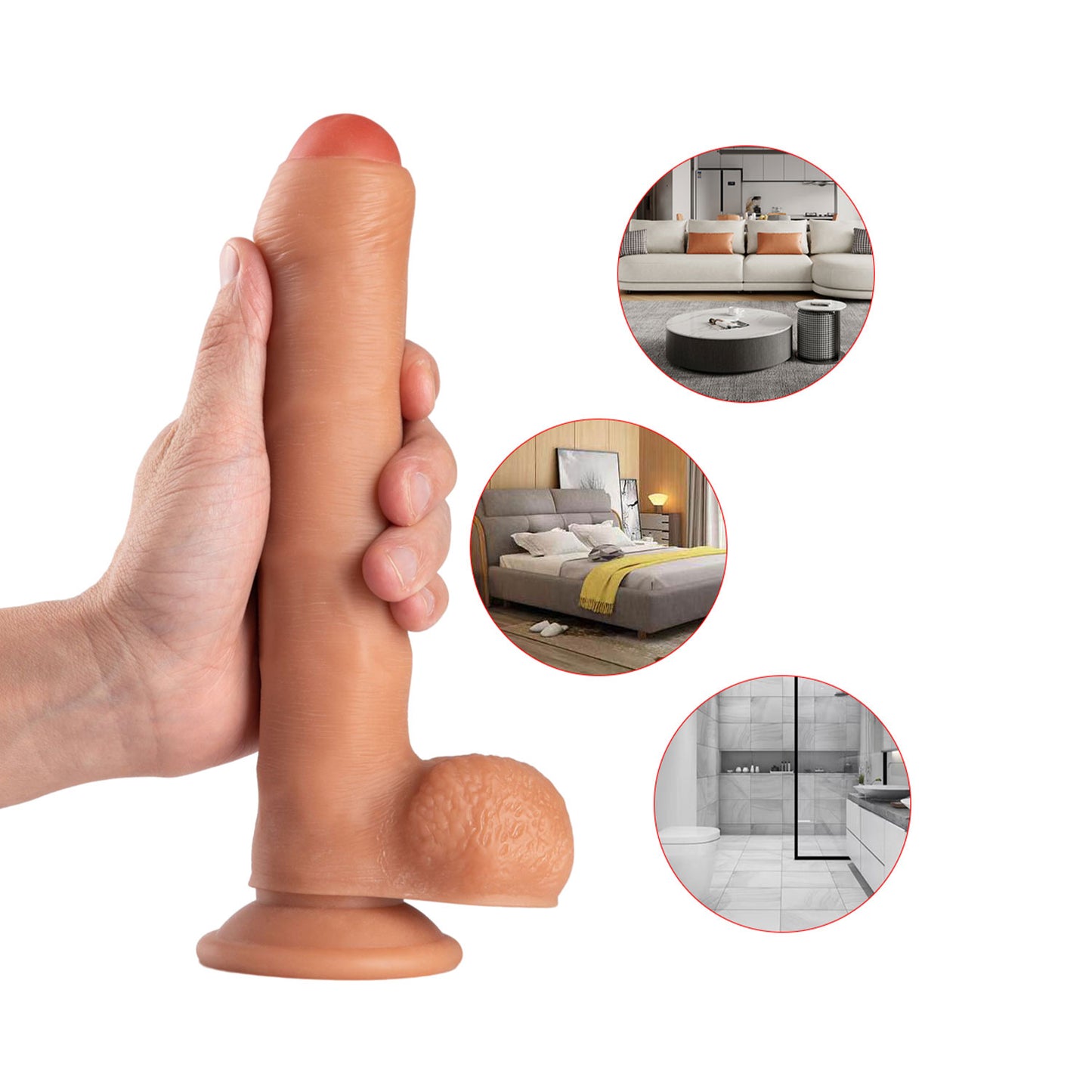 The Horny Company - No Frills Dildo 23cm x 3.6cm Suction Cup Uncut Dong