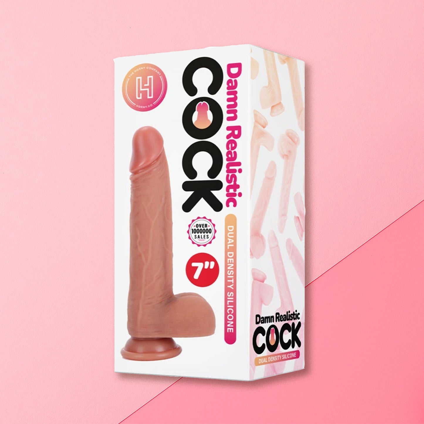 The Horny Company - Damn Realistic Cock 7" Dual Density Silicone Dildo