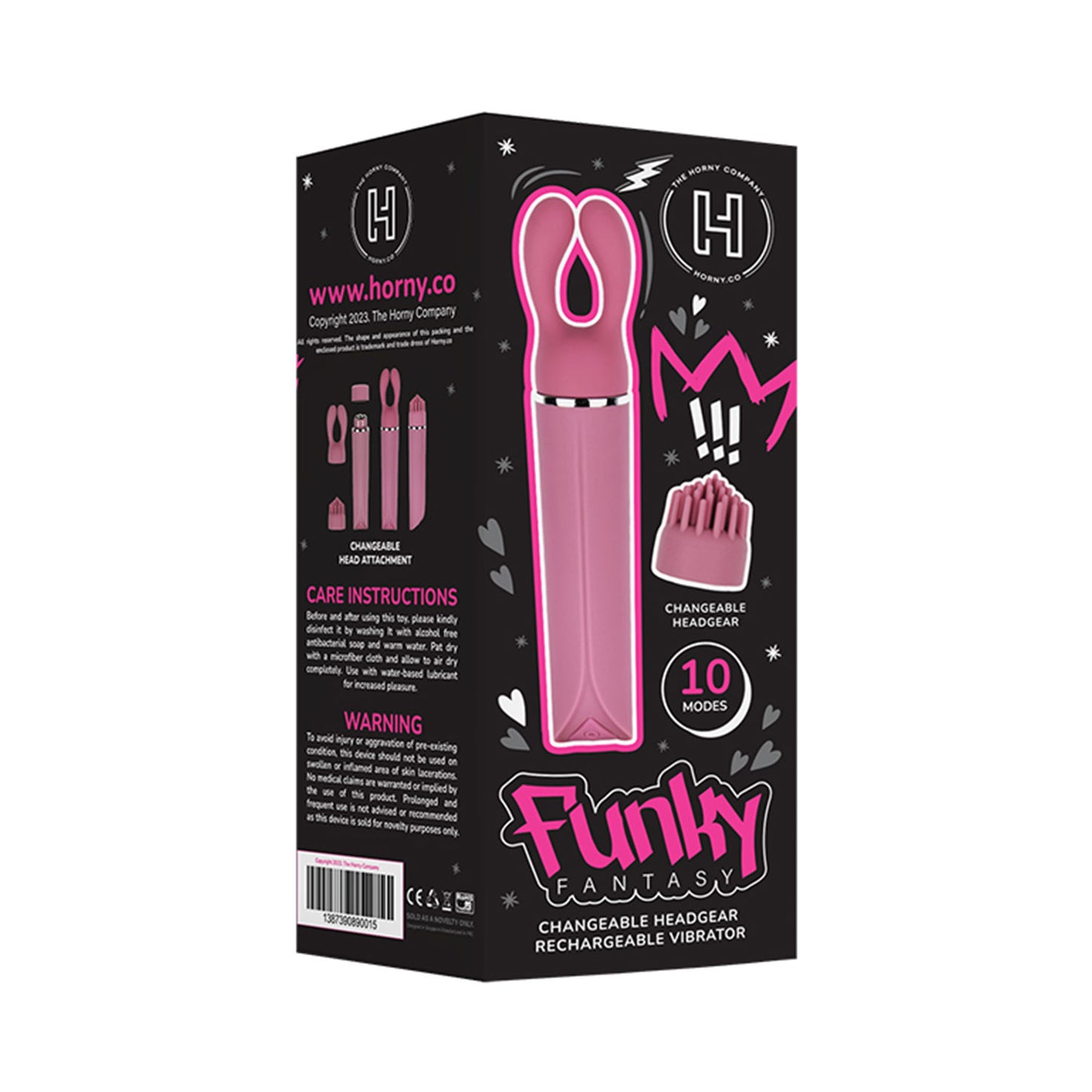 The Horny Company - Funky Fantasy Changeable Headgear Magic Wand Rechargeable Vibrator