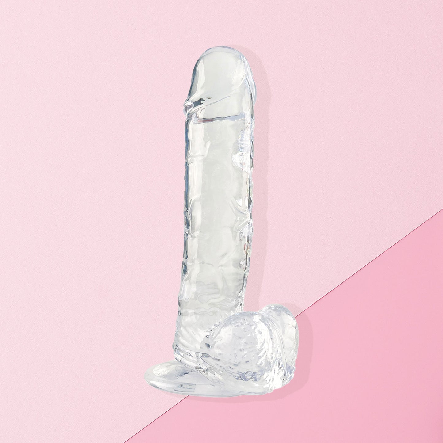 The Horny Company - No Frills Dildo 15.5cm x 3.5cm Suction Cup Dong with Balls Clear