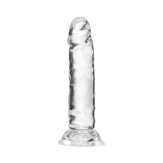 The Horny Company - No Frills Dildo 16cm x 3.3cm Suction Cup Dong Clear