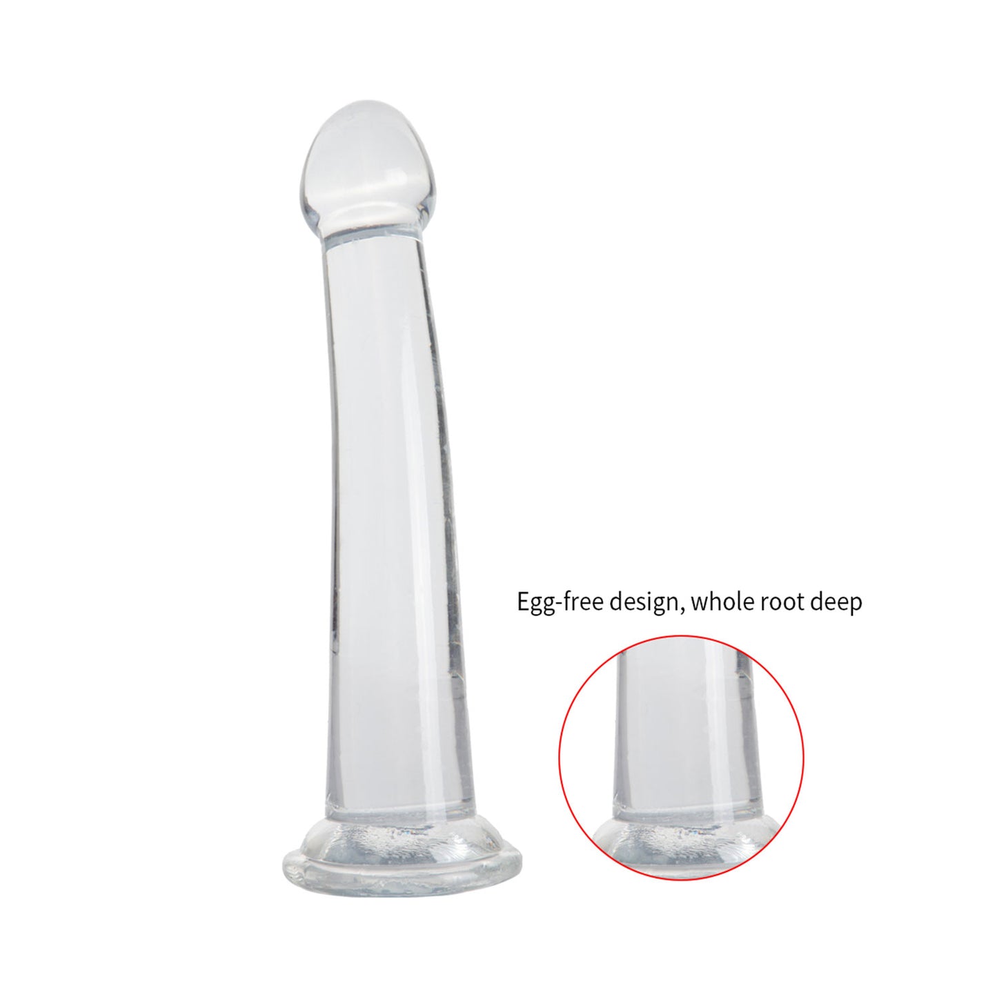 The Horny Company - No Frills Dildo 21cm x 3.6cm Smooth Suction Cup Dong Clear