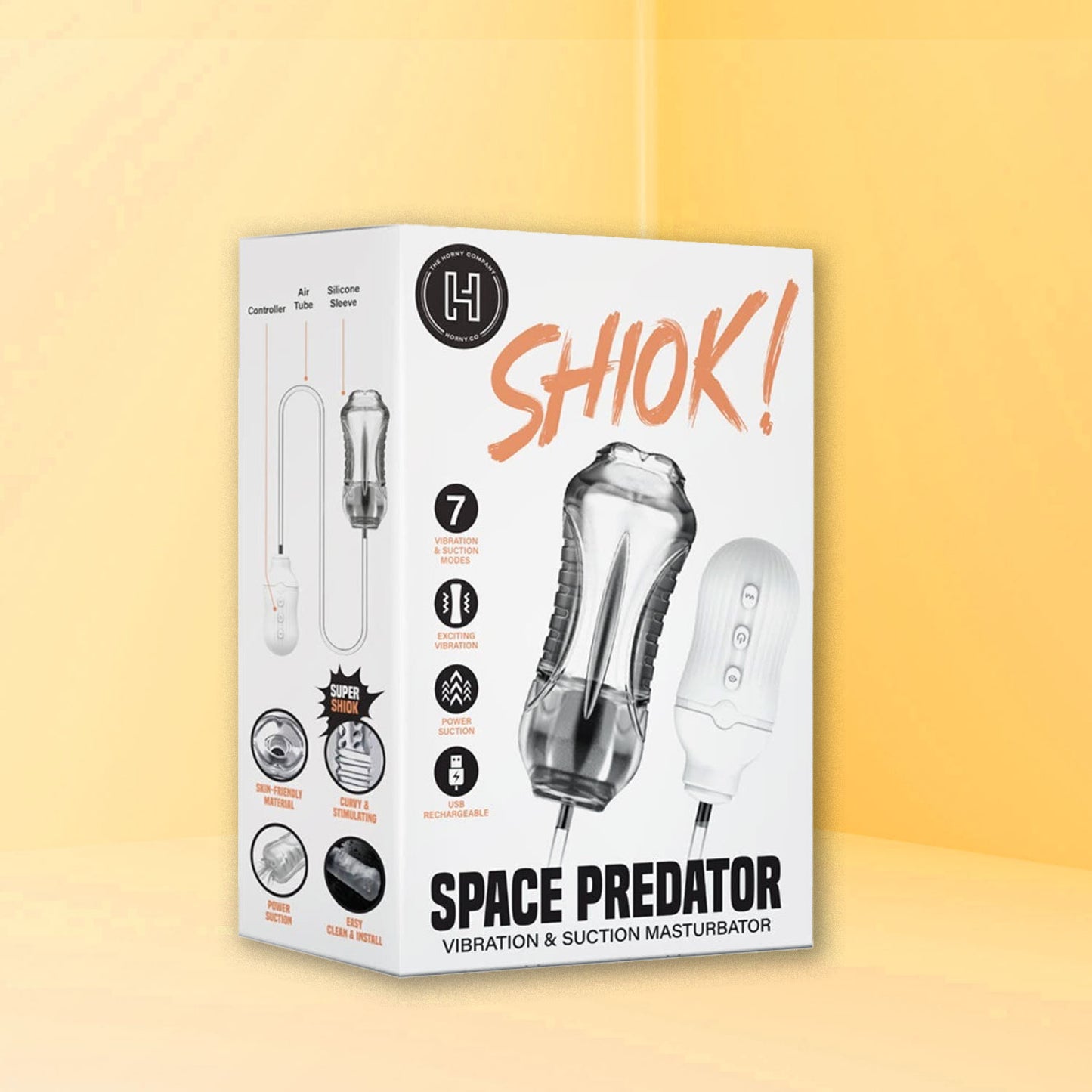 The Horny Company - Shiok Space Predator Vibration and Suction Plump Lips Male Masturbator with Controller